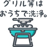グリルはおうちで洗浄